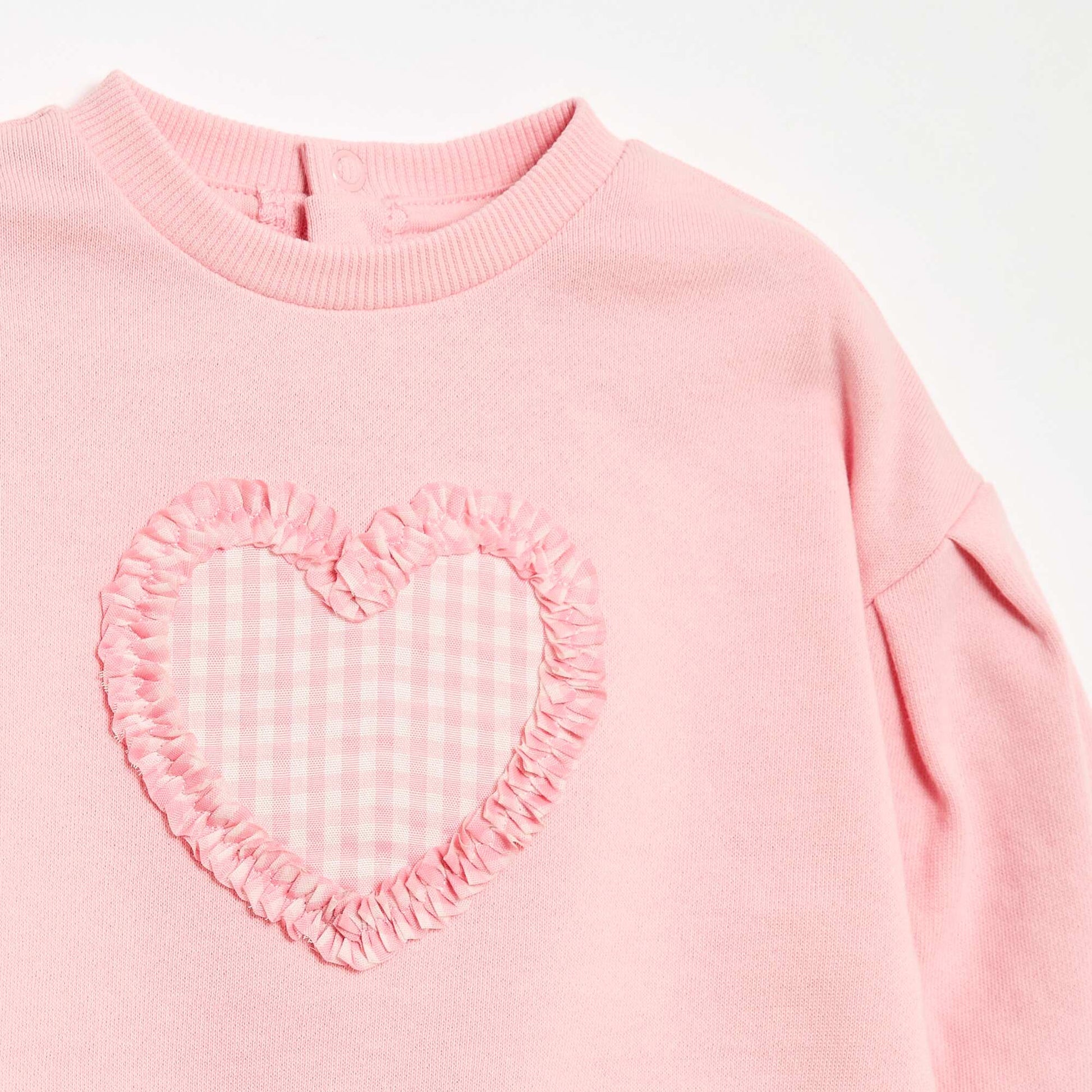 Lightweight French Terry Crew Neck Sweatshirt with Print PINK