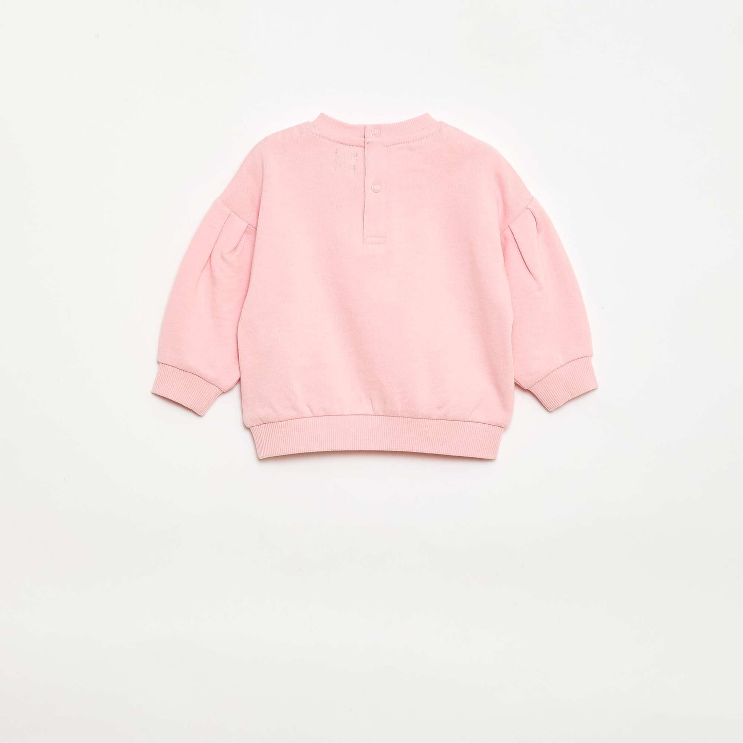 Lightweight French Terry Crew Neck Sweatshirt with Print PINK