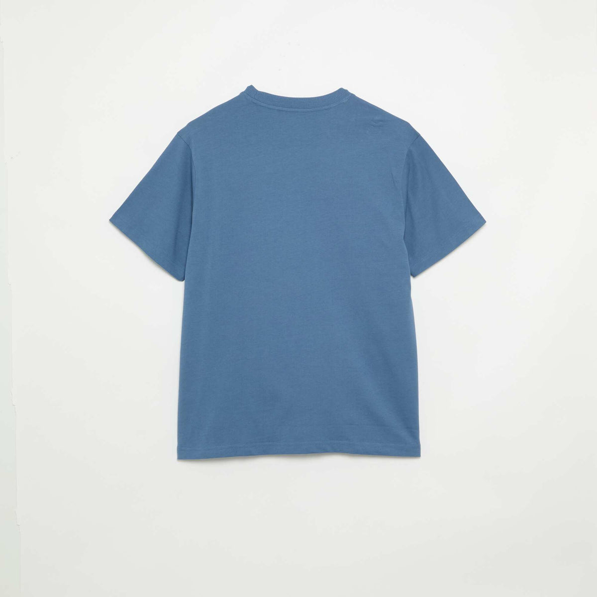 Plain Short-Sleeved Relaxed Fit / Oversized T-Shirt BLUE