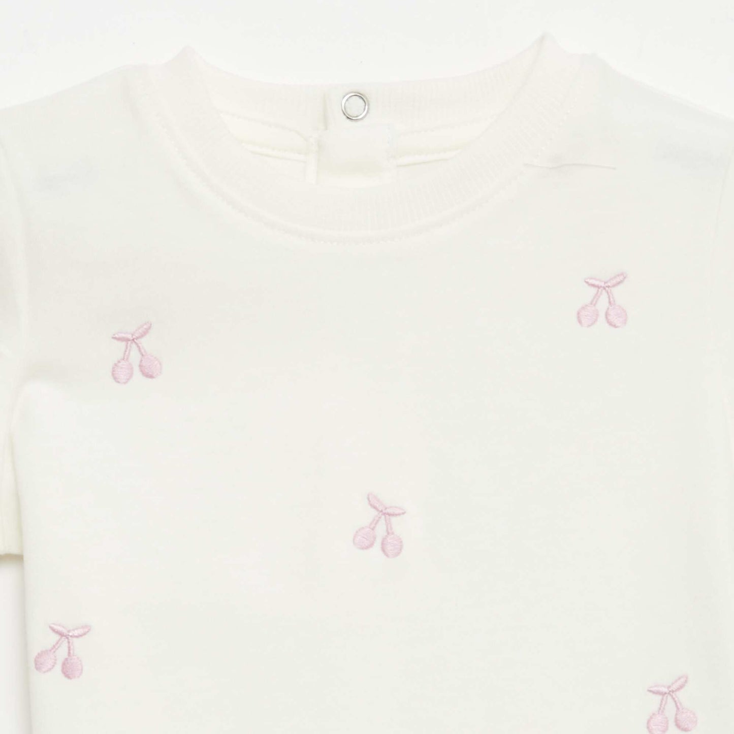 Short-Sleeved T-Shirt with Embroidery WHITE