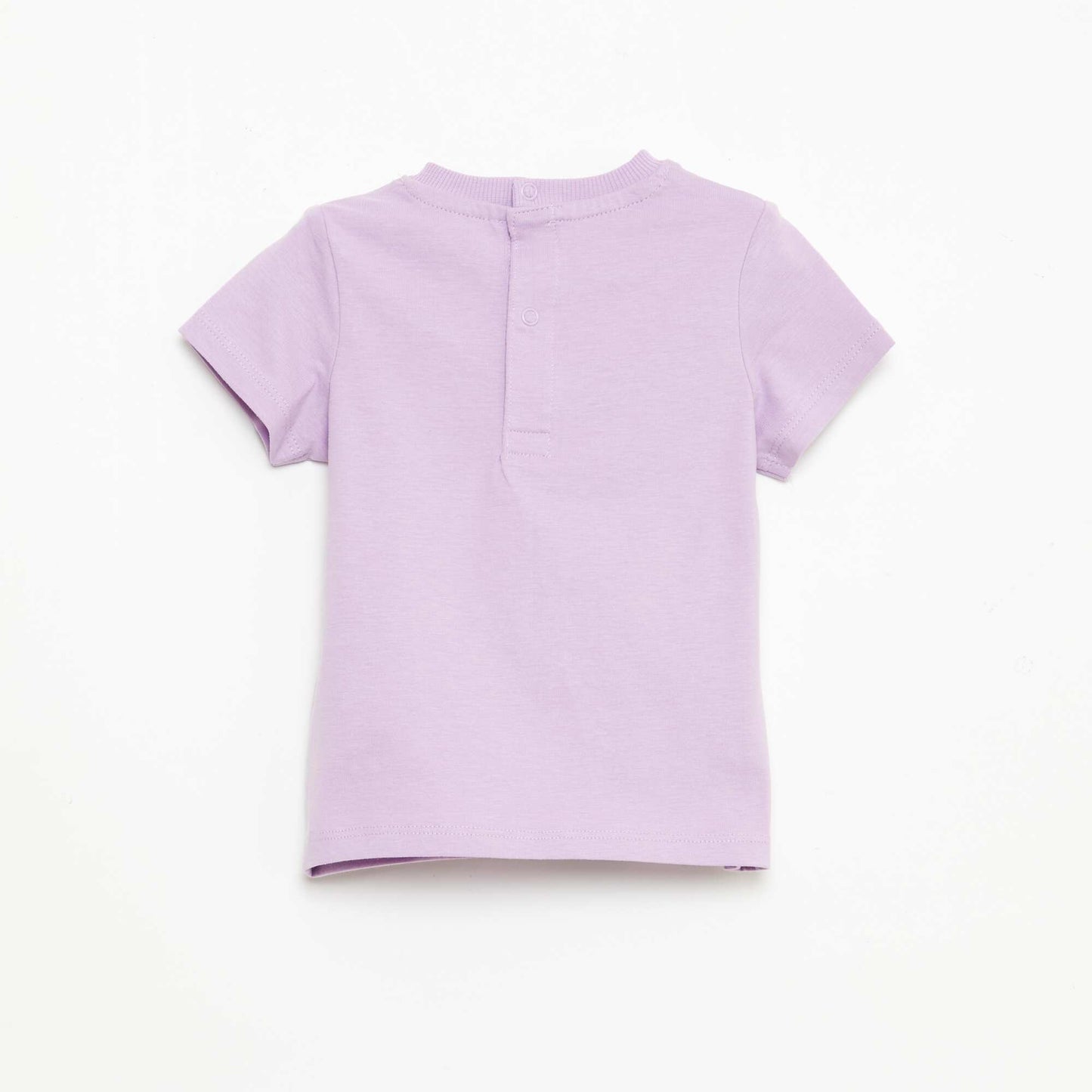 Short-Sleeved T-Shirt with Embroidery PURPLE