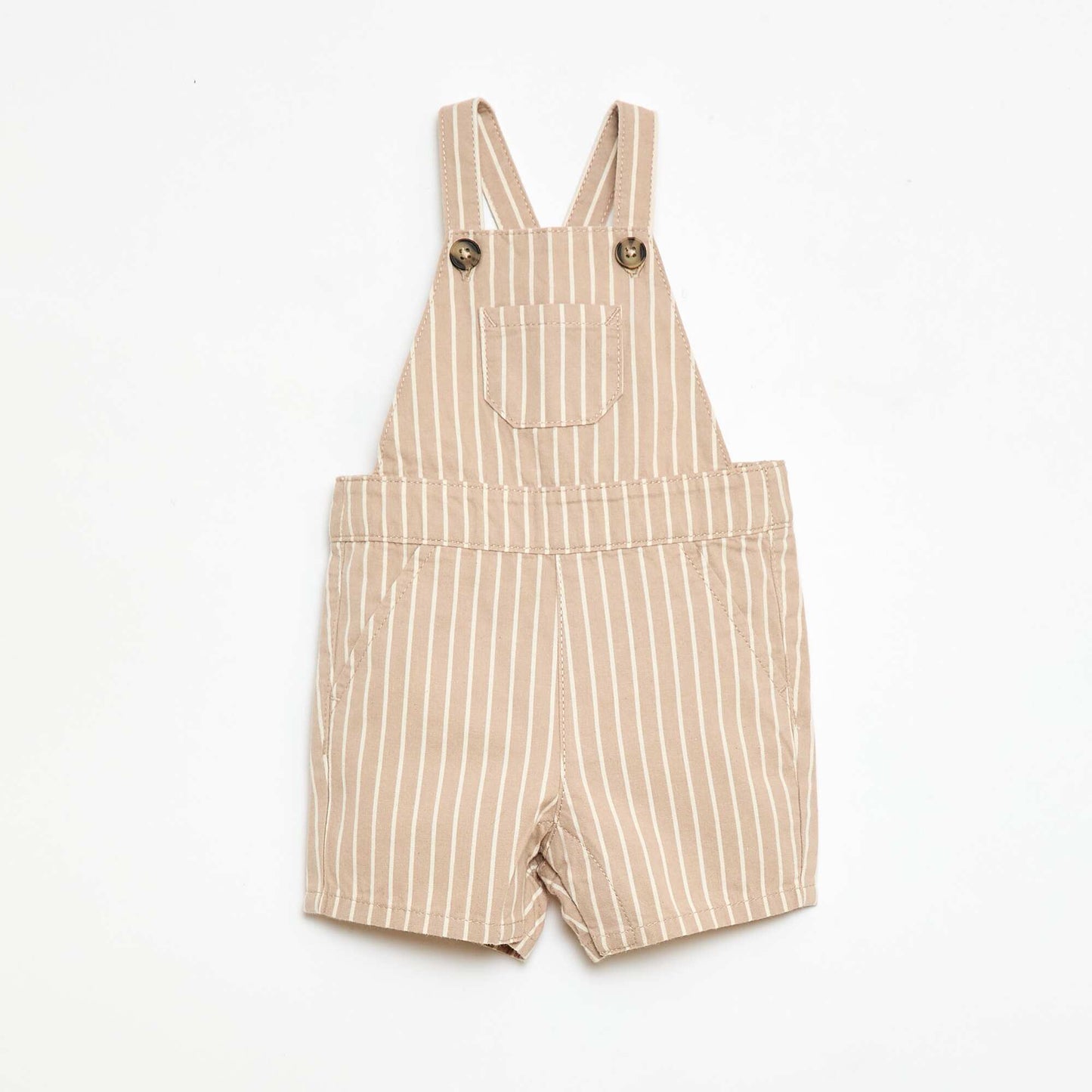 Lightweight Overalls with Adjustable Straps BEIGE
