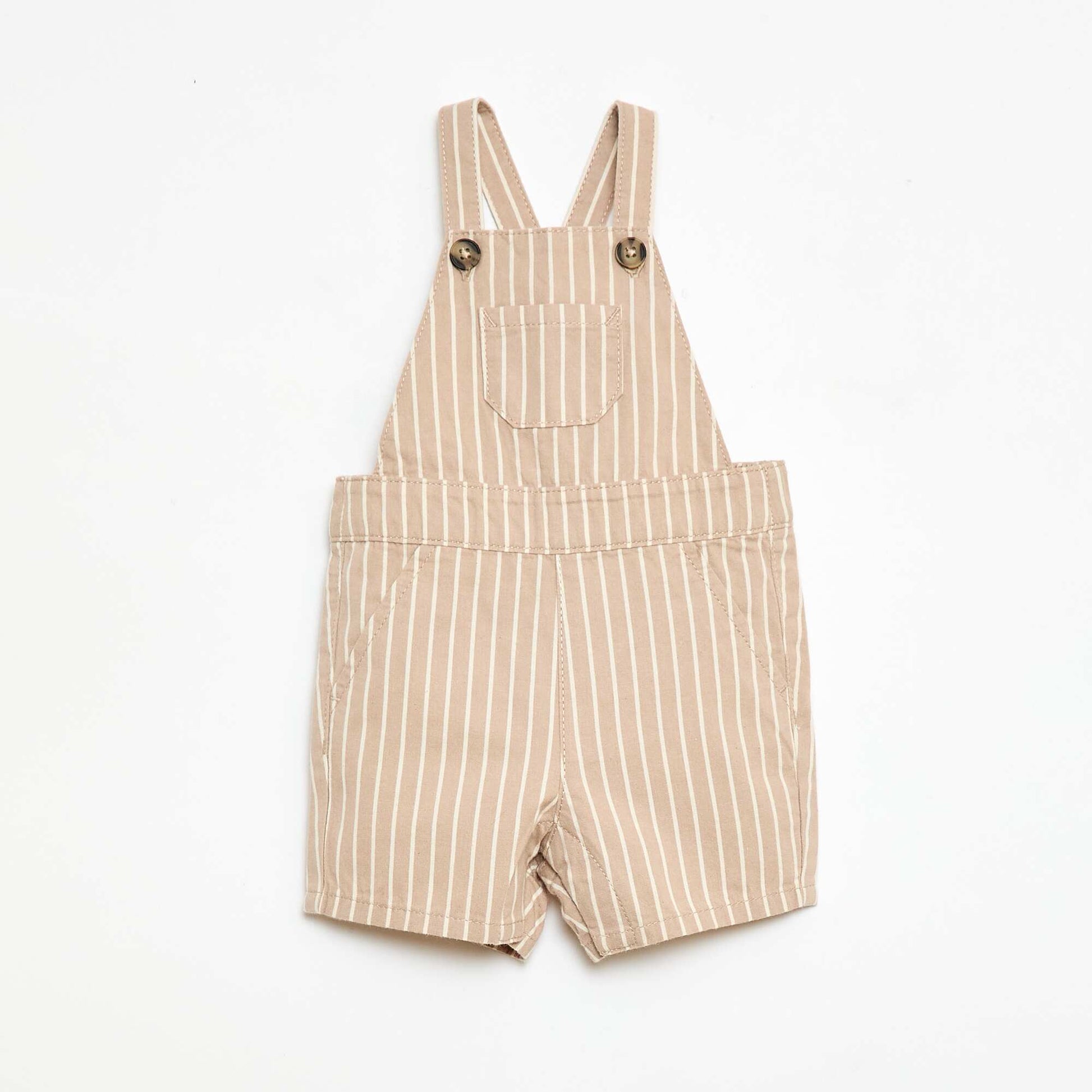 Lightweight Overalls with Adjustable Straps BEIGE