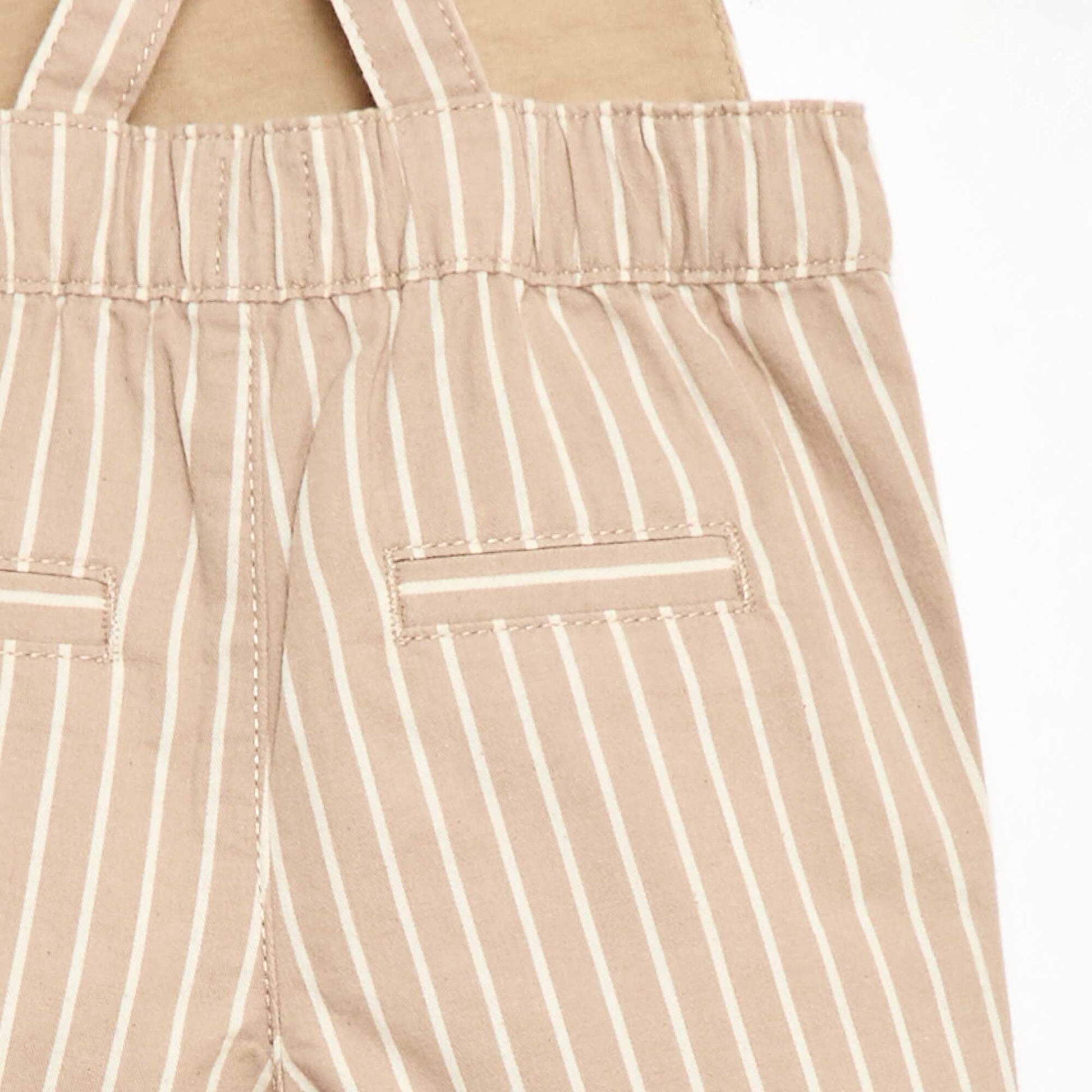 Lightweight Overalls with Adjustable Straps BEIGE