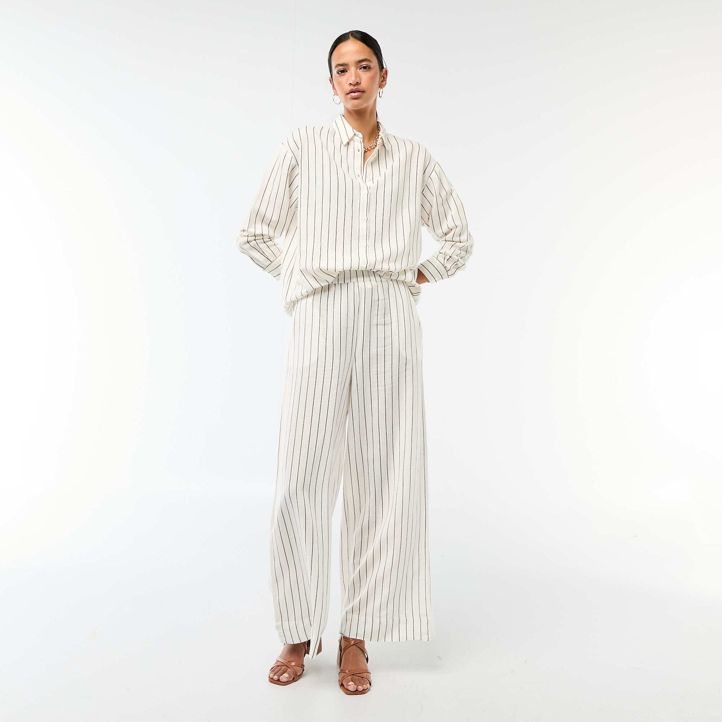Linen Blend Shirt WHITE