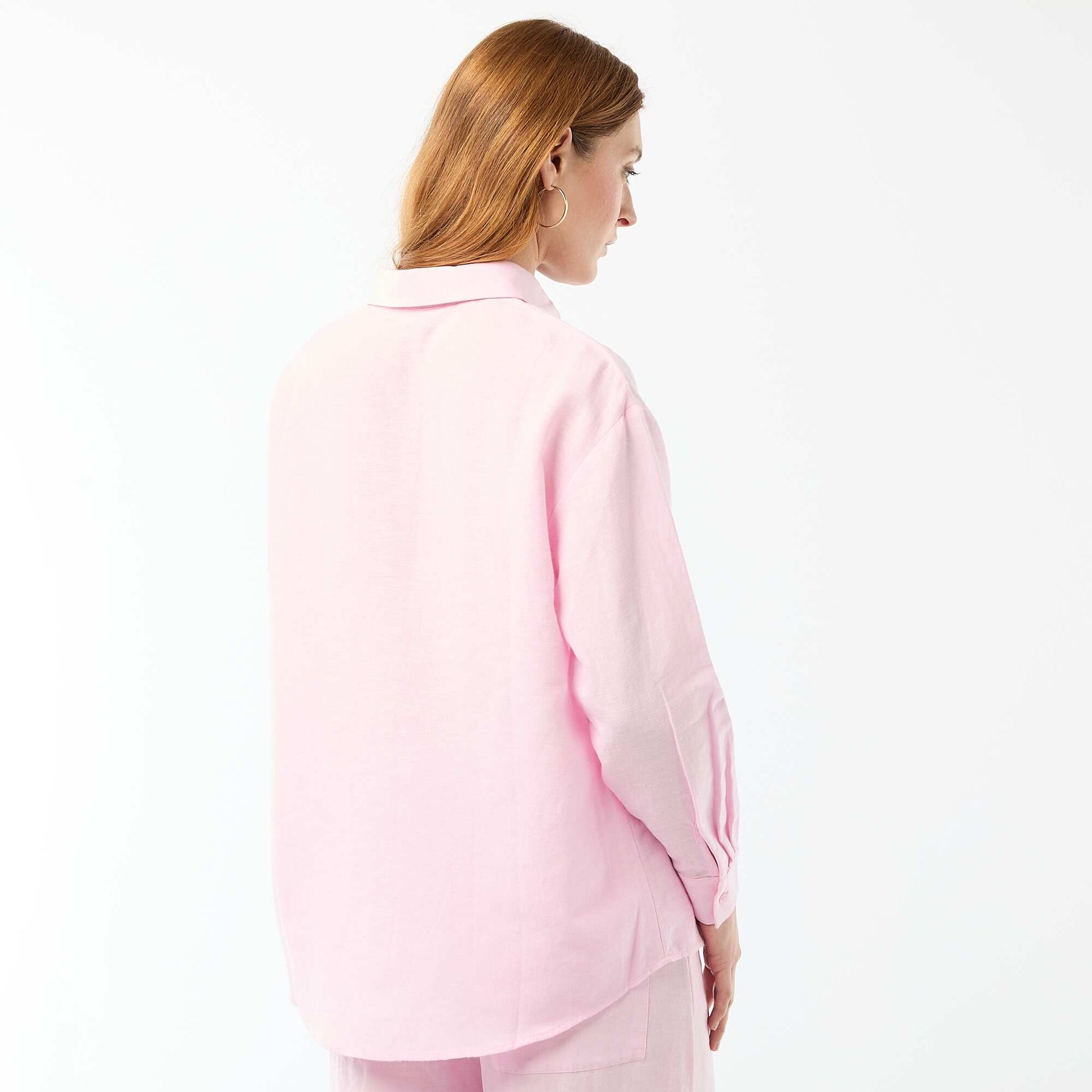 Blended Linen Shirt PINK