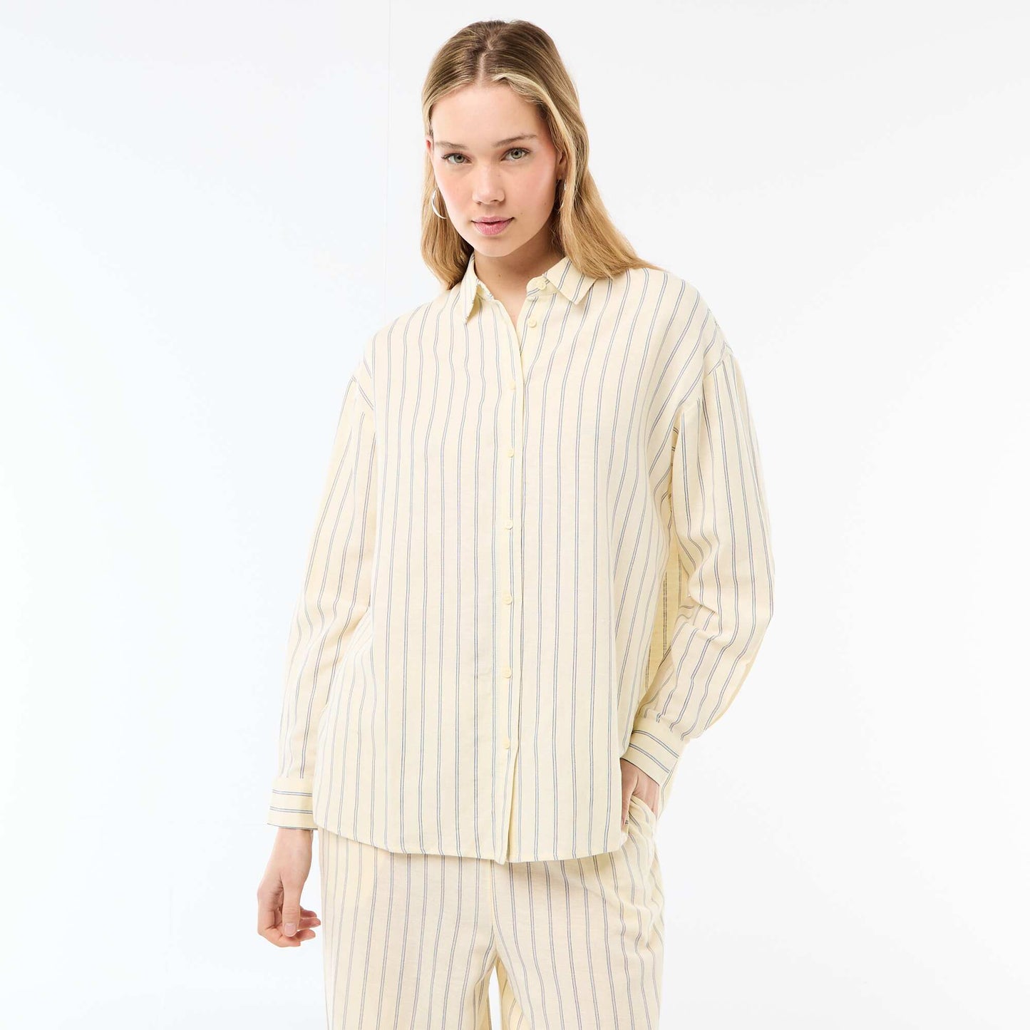 Linen Blend Shirt YELLOW