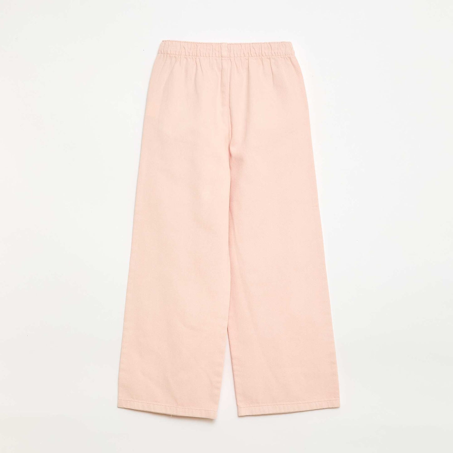 Twill Trousers with Drawstring Waist PINK