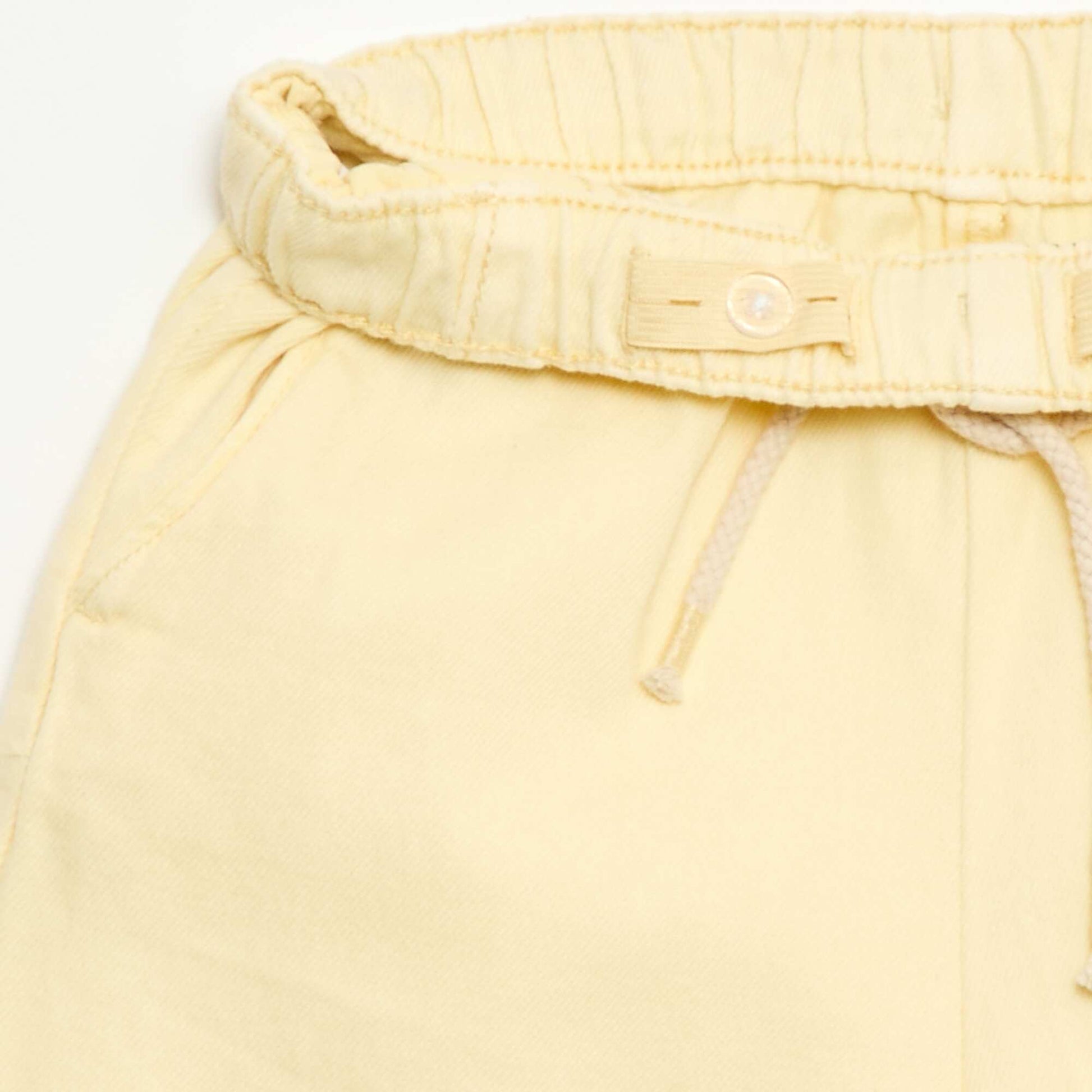 Twill trousers with drawstrings YELLOW