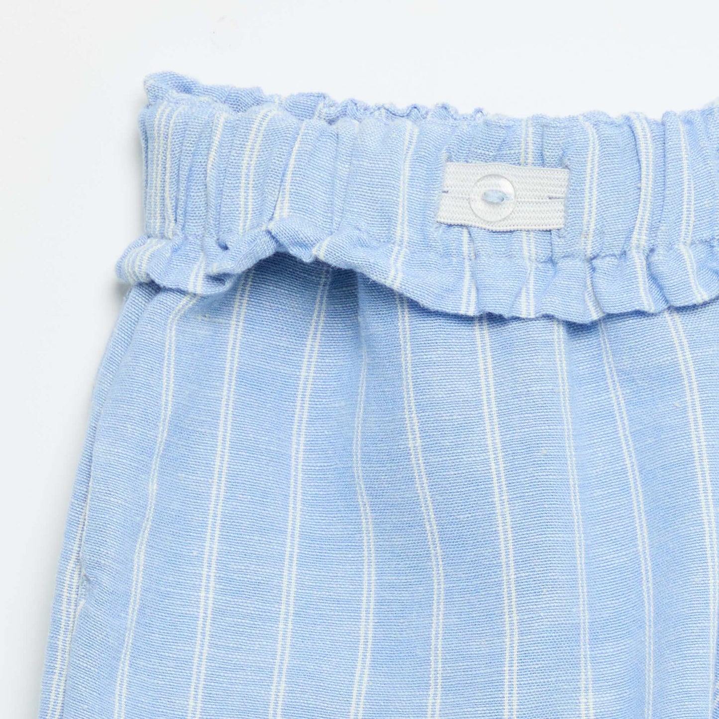 Solid shorts with decorative bow BLUE