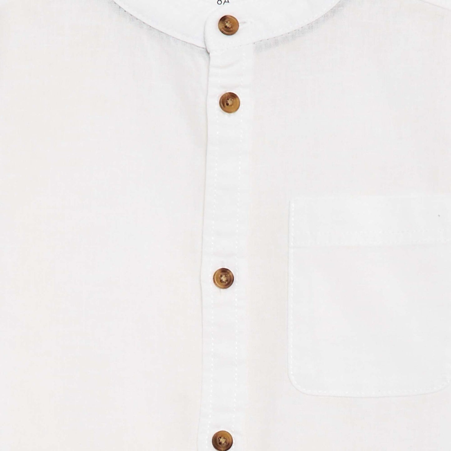 Striped Shirt with Roll-Up Sleeves WHITE
