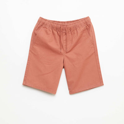 Plain Chino Bermuda Shorts with Drawstrings PINK