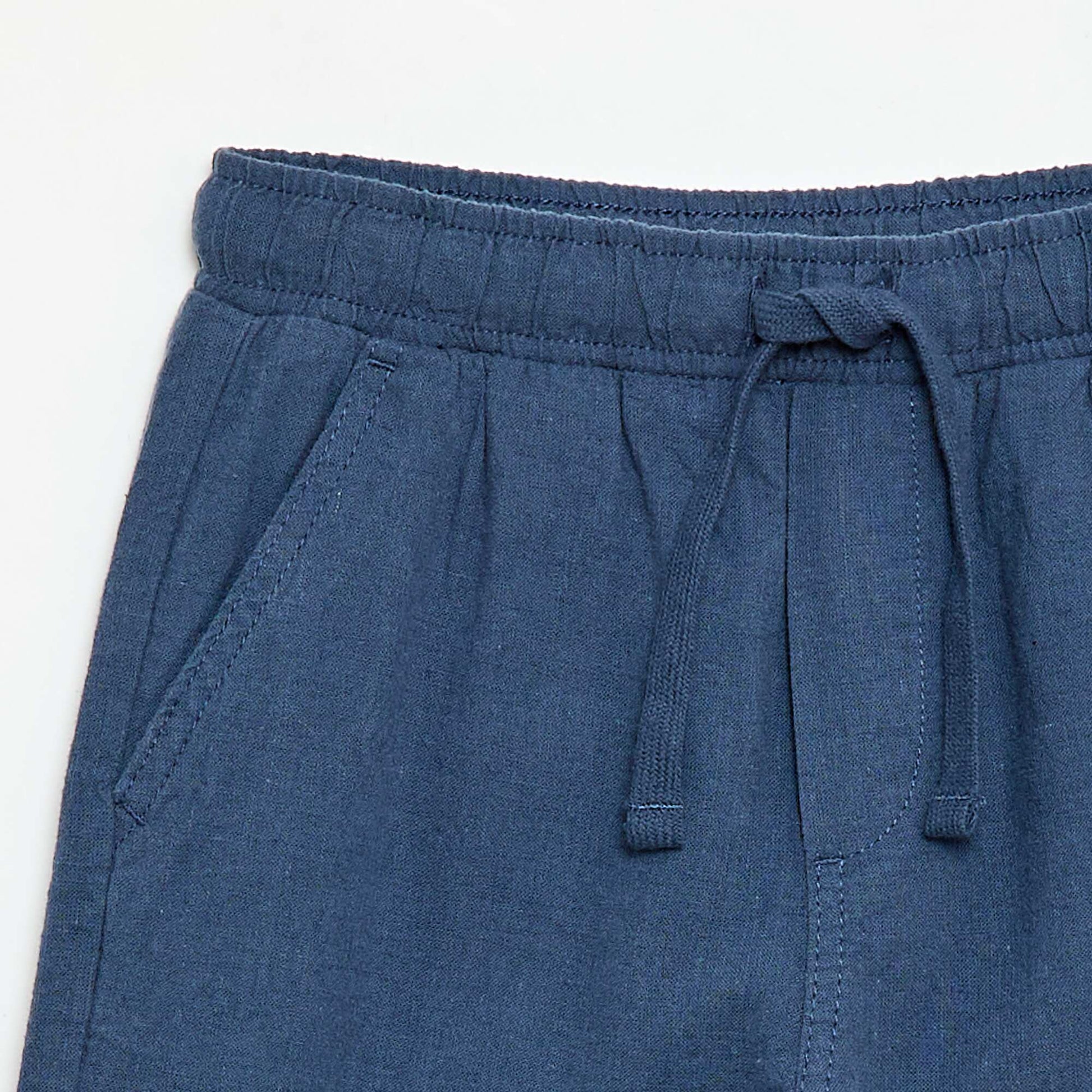 Linen Blend Jogpants BLUE