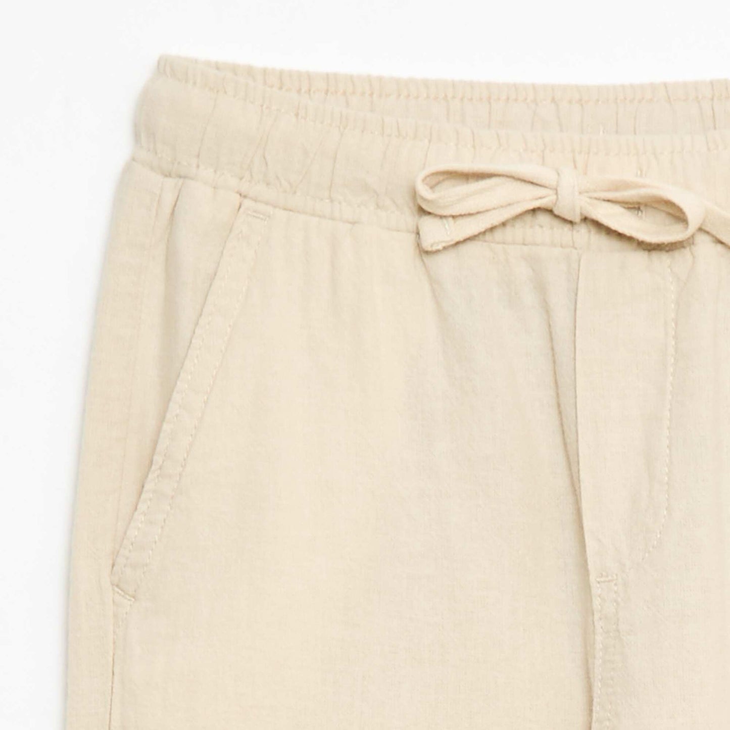 Linen-Blend Joggers WHITE