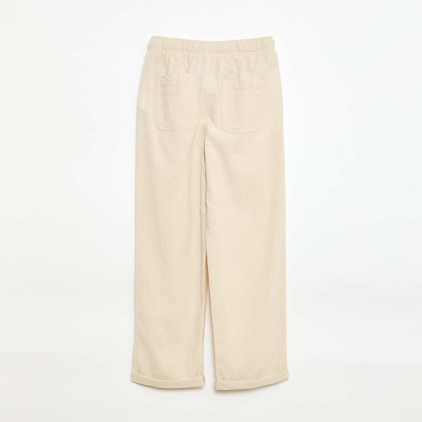 Linen-Blend Joggers WHITE