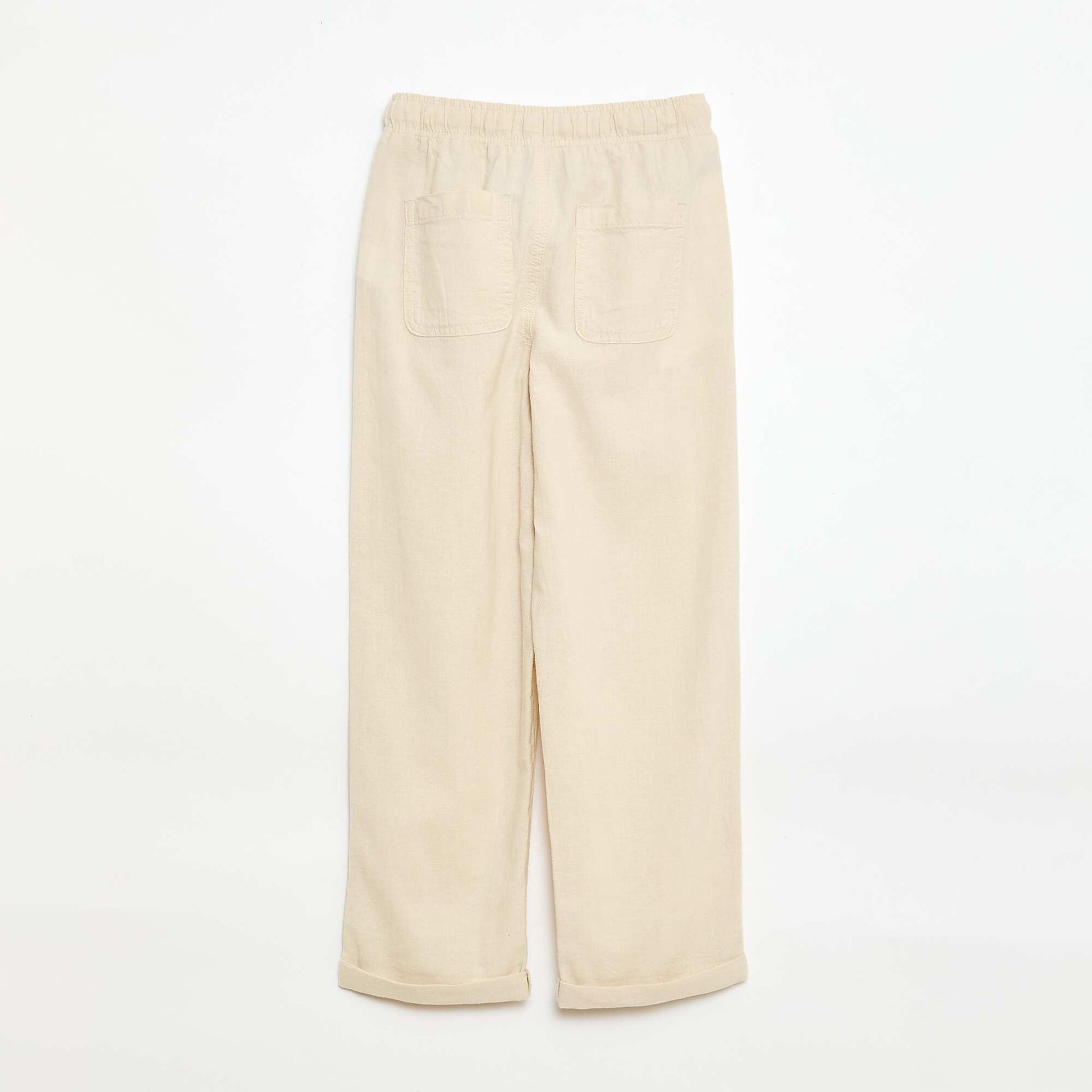 Linen-Blend Joggers WHITE