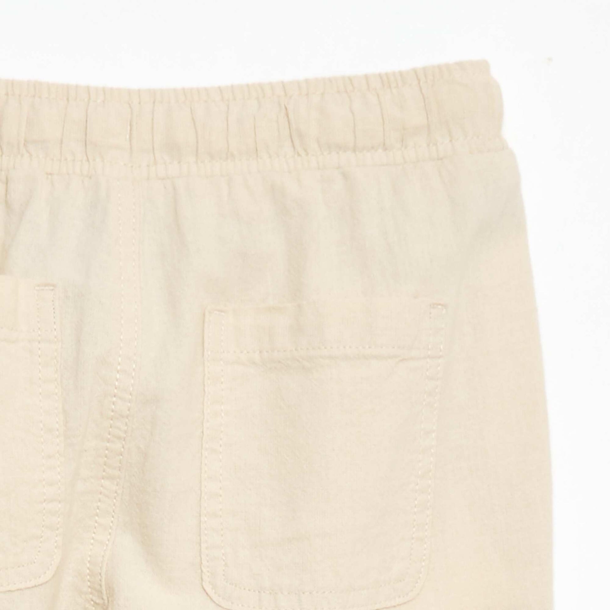 Linen-Blend Joggers WHITE