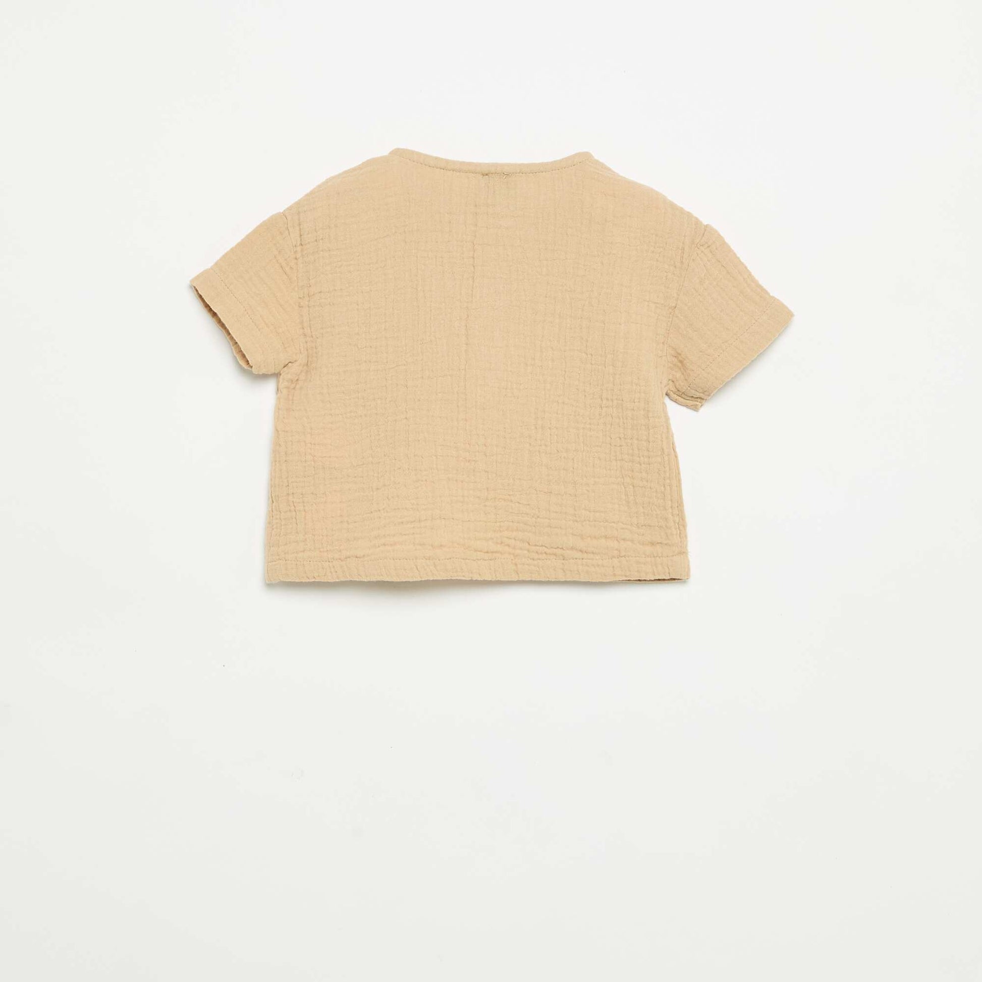 Cotton gauze shirt BEIGE