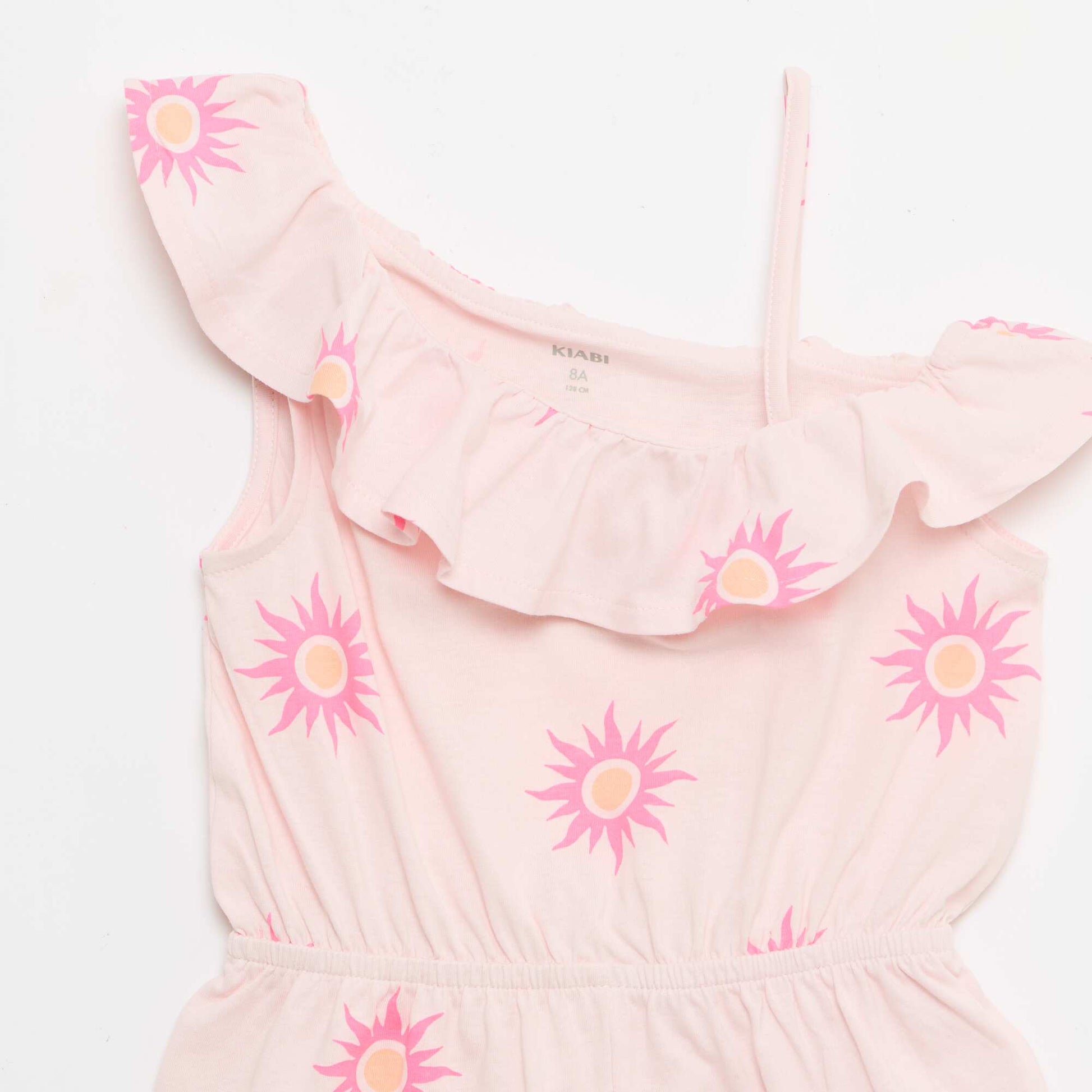 Romper with Asymmetrical Neckline PINK