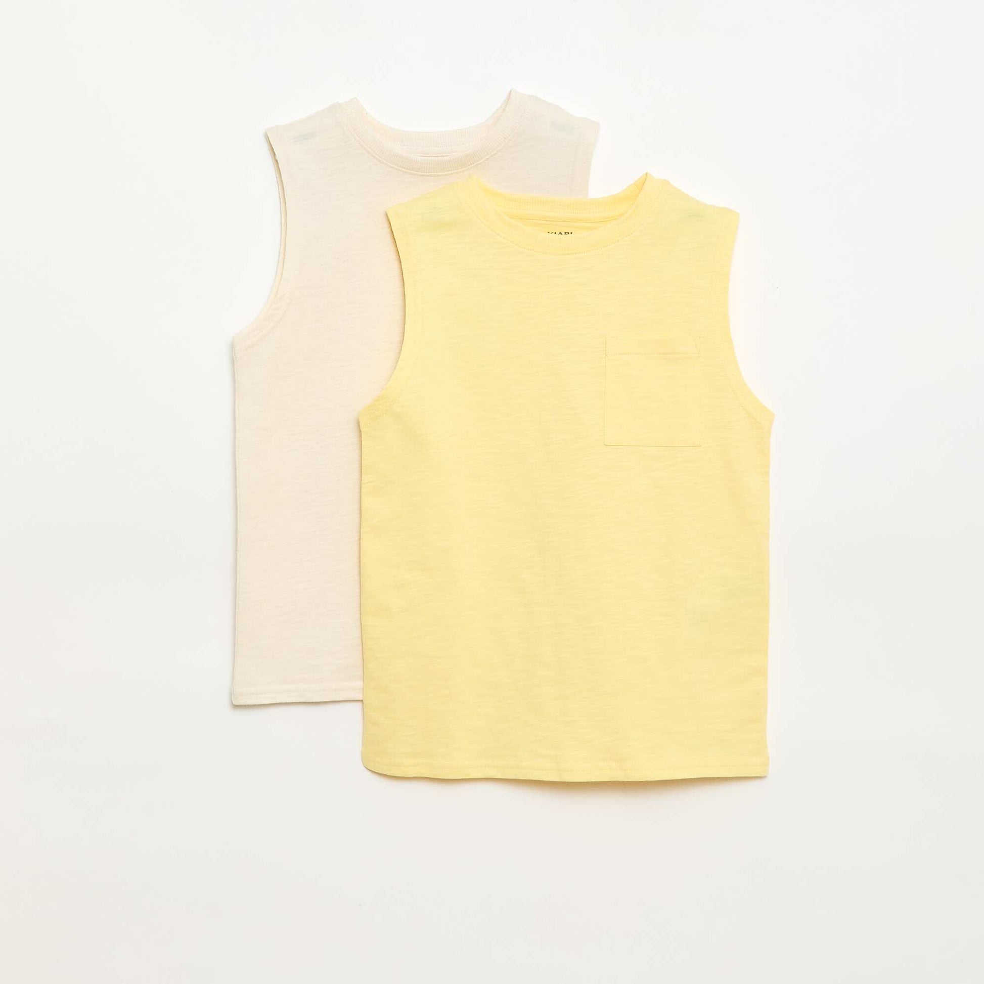 2-Pack Tank Tops with Chest Pocket YELLOW