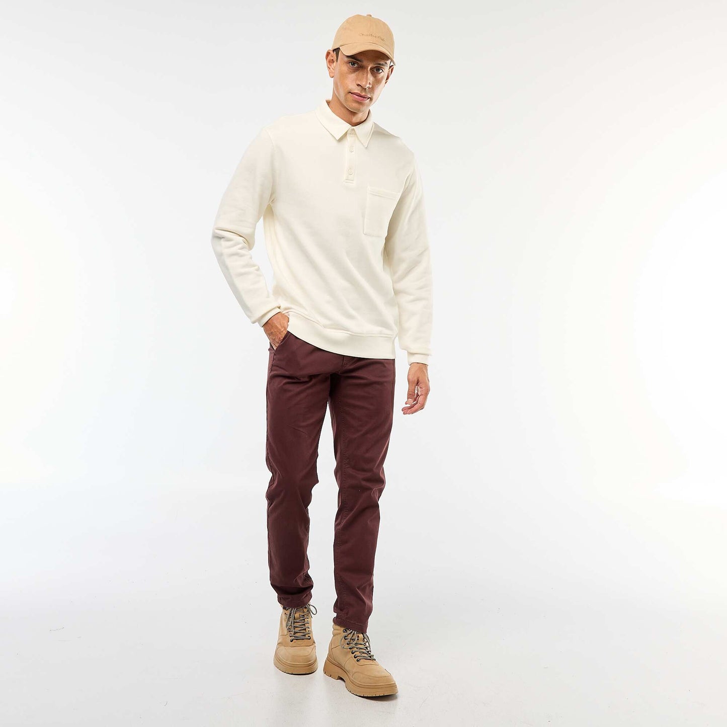 Slim-fit chinos RED