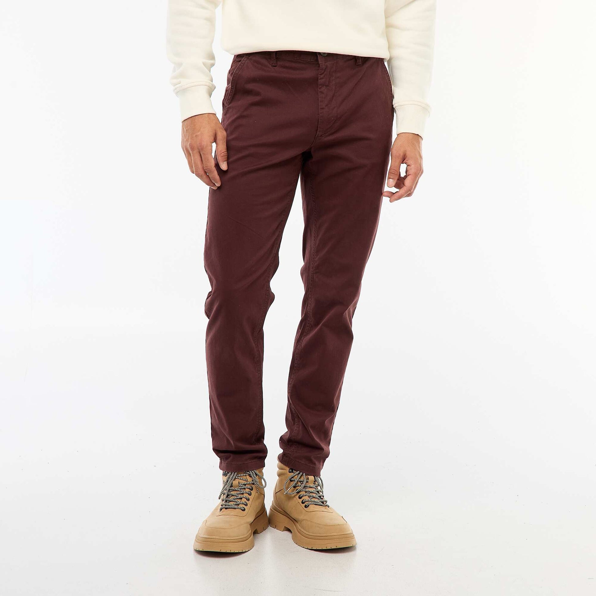 Slim-fit chinos RED