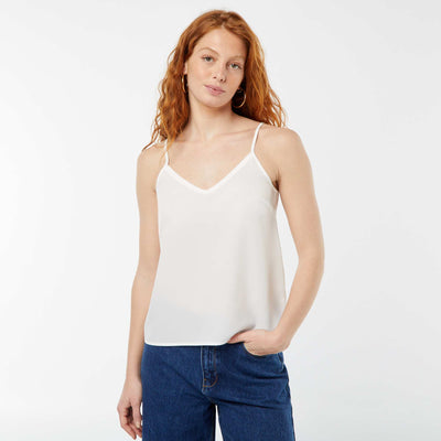 Top with thin straps WHITE