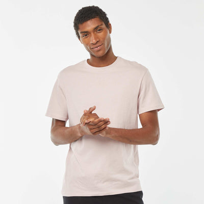 Plain jersey straight T-shirt PURPLE