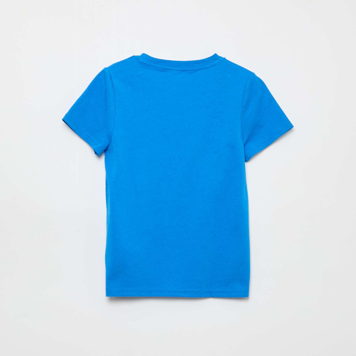 Basic plain jersey T-shirt BLUE