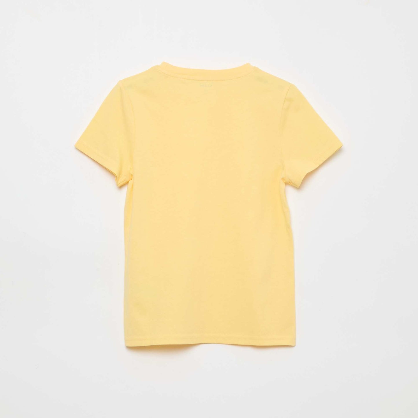 Basic plain jersey T-shirt YELLOW