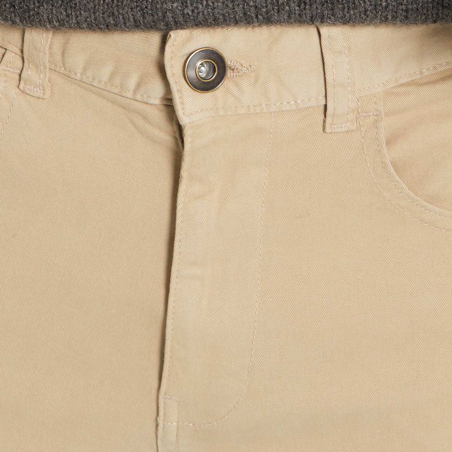 Slim Fit 5-Pocket Chinos - L32 BEIGE