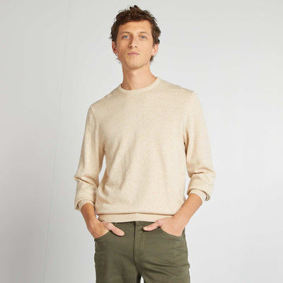 Round neck sweater BEIGE