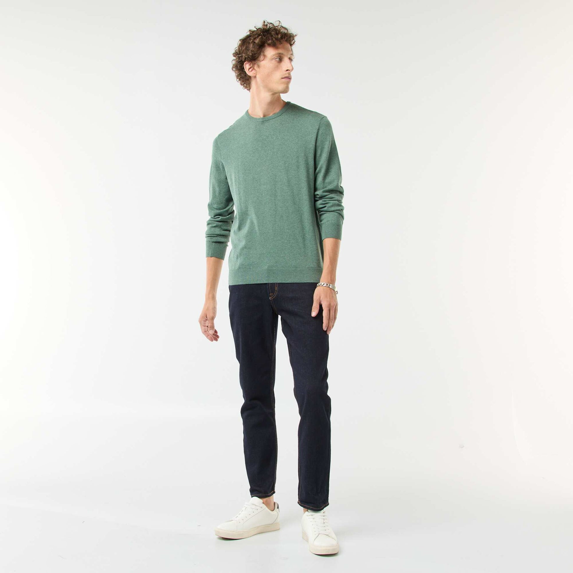 Round neck sweater GREEN
