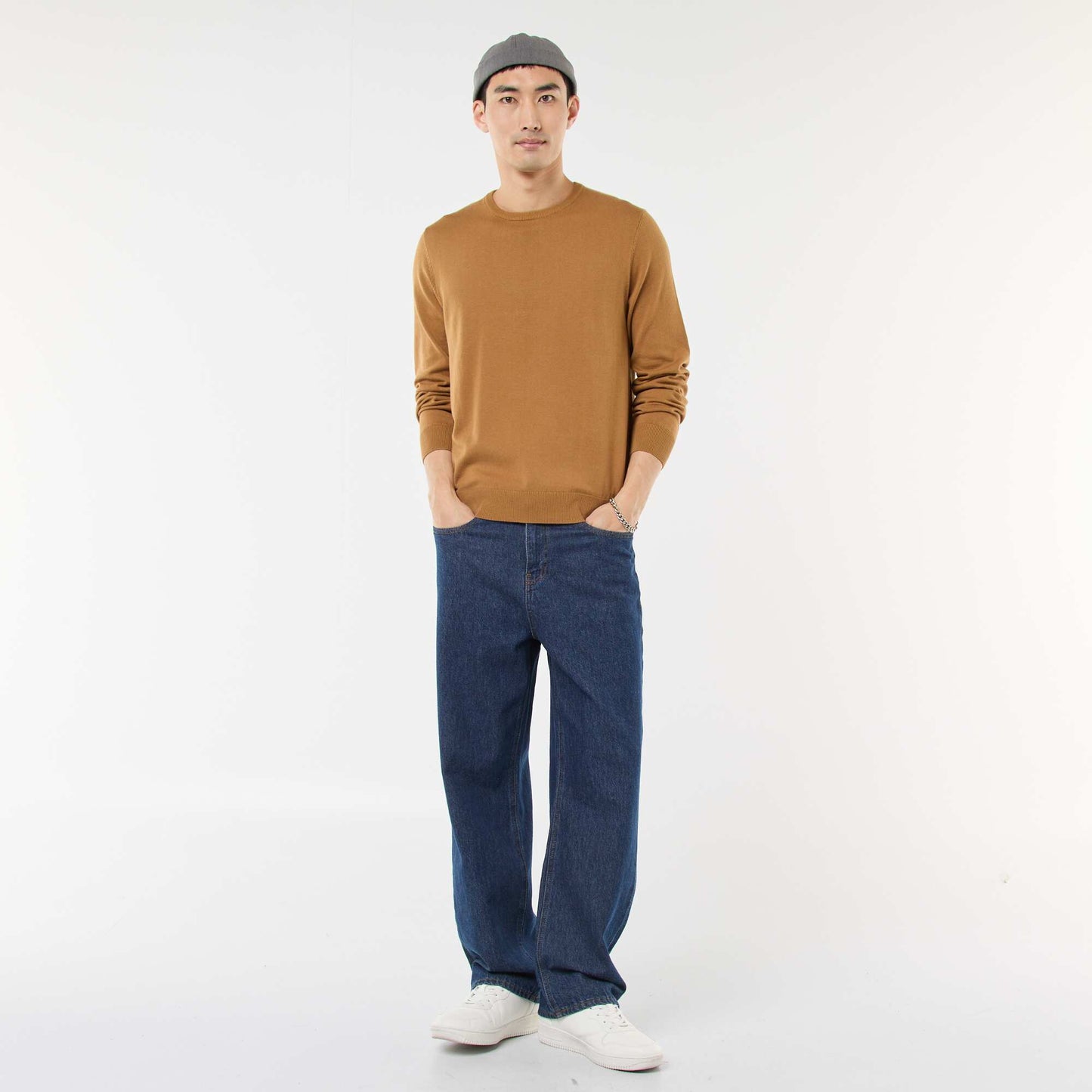 Round neck sweater BEIGE