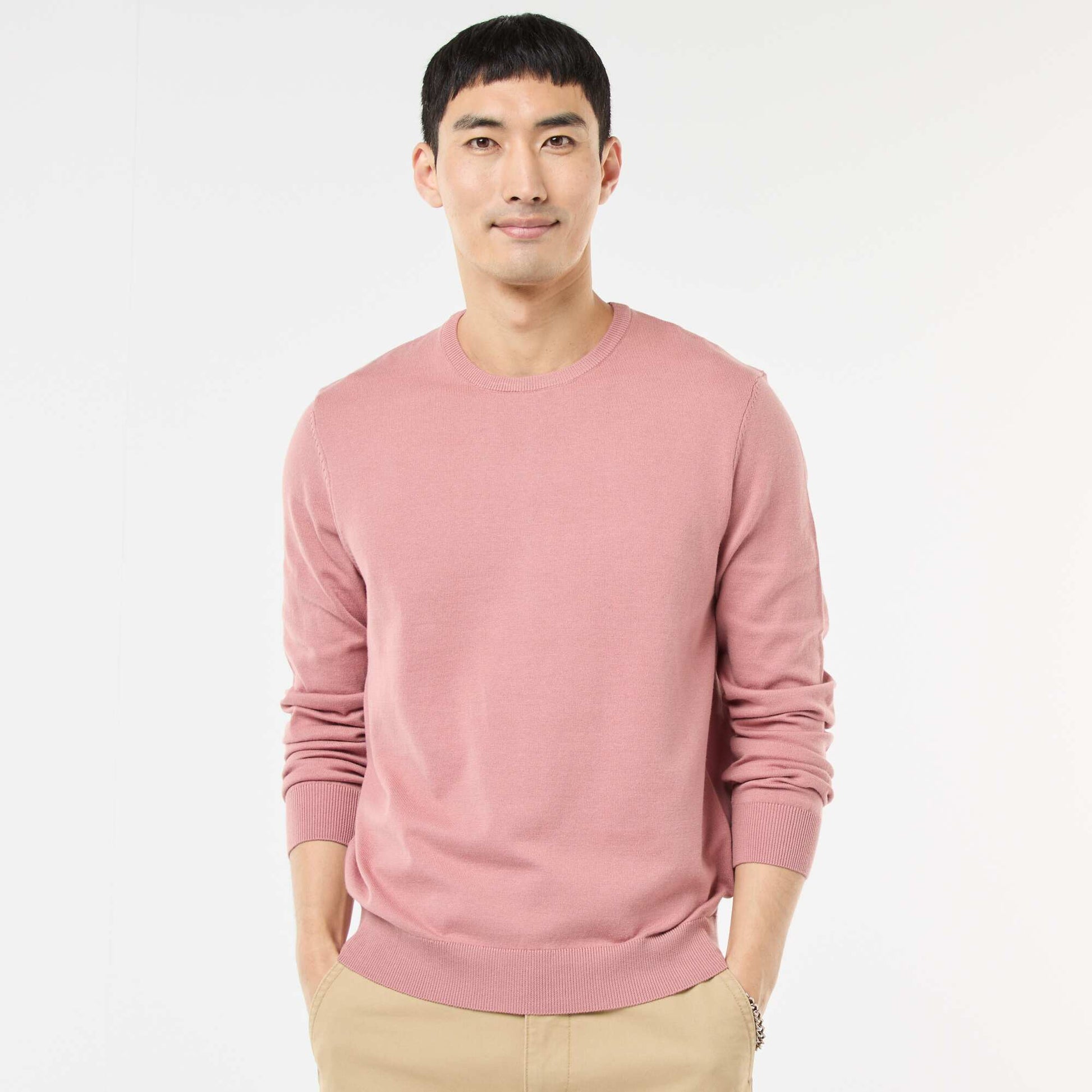 Round neck sweater PINK