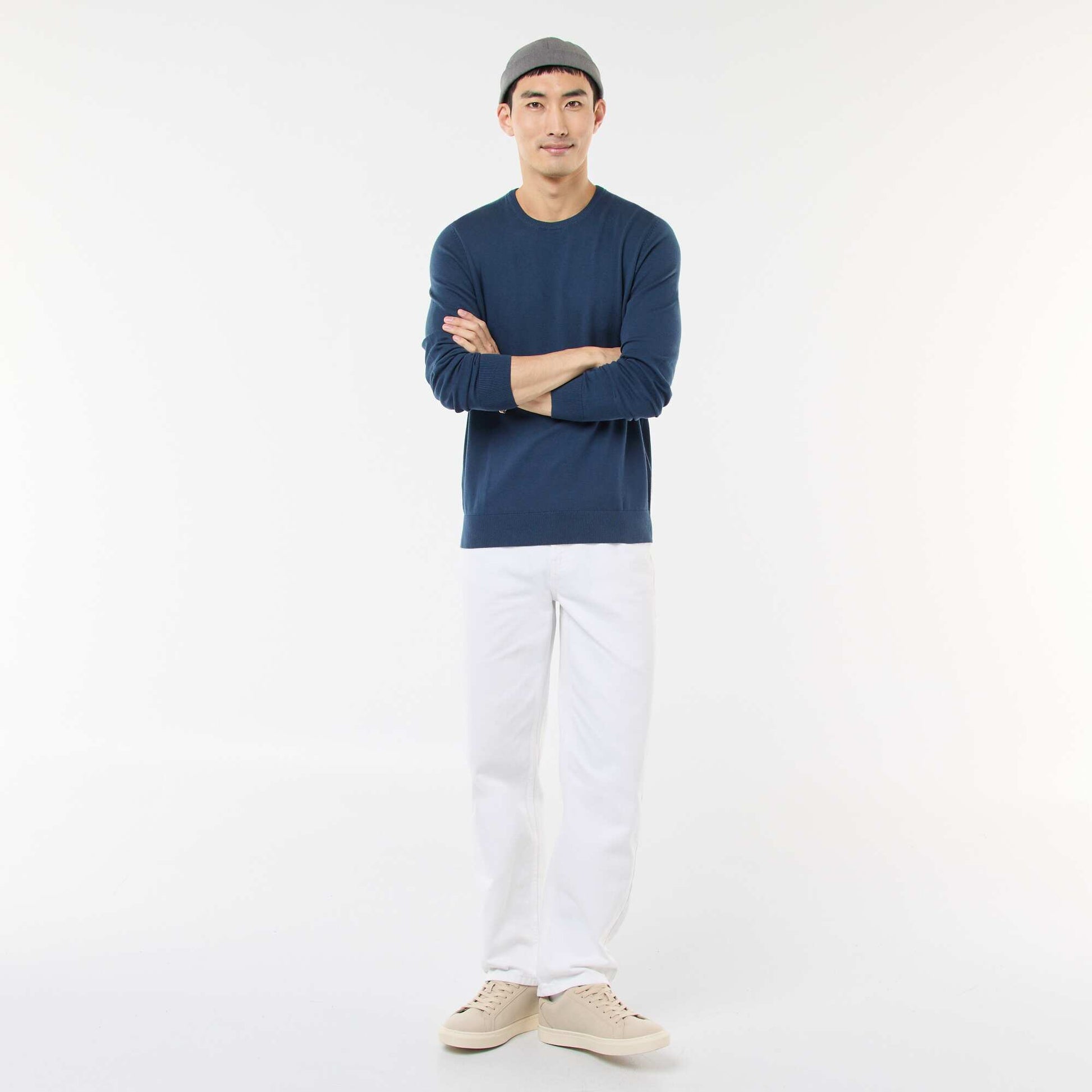 Round neck sweater BLUE