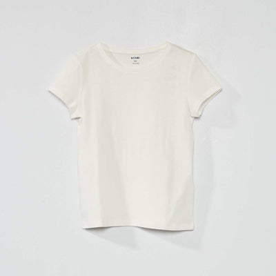 Plain jersey T-shirt WHITE