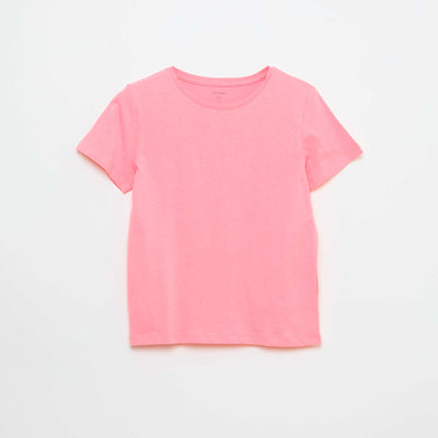 Plain jersey T-shirt PINK