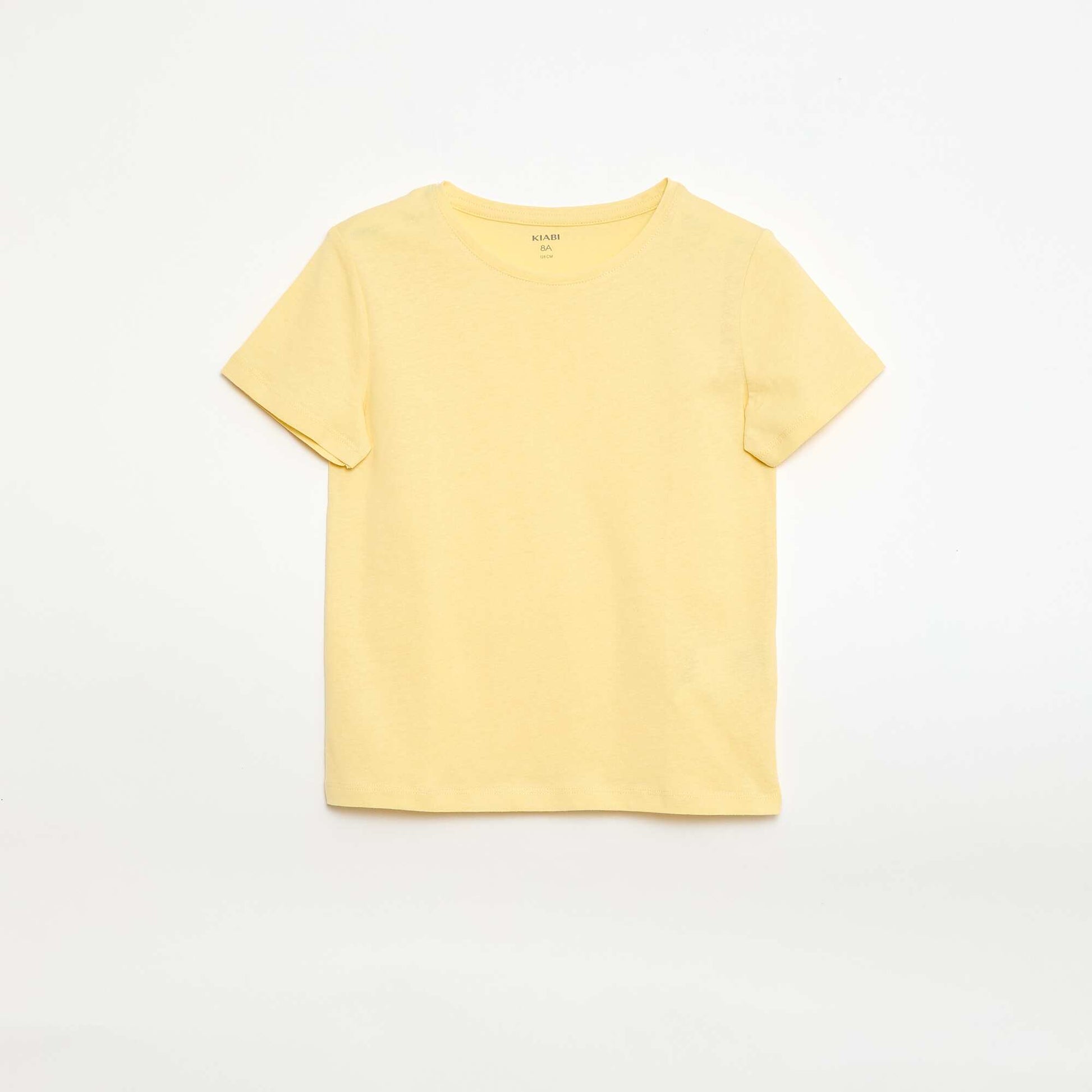 Plain jersey T-shirt YELLOW